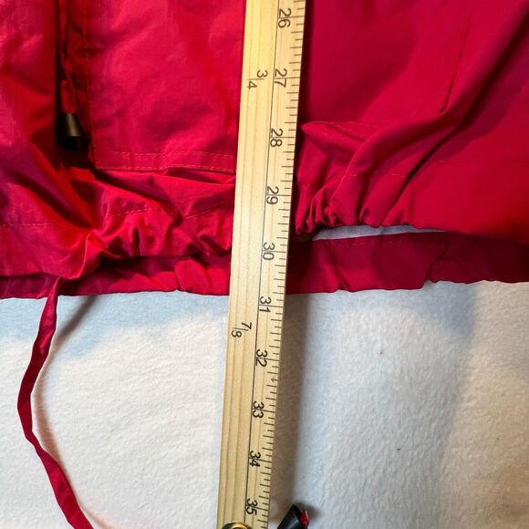 Tudor Court Red Jacket Windbreaker Removable Hood Fleece Lined Long Sleeves XX - Picture 10 of 16